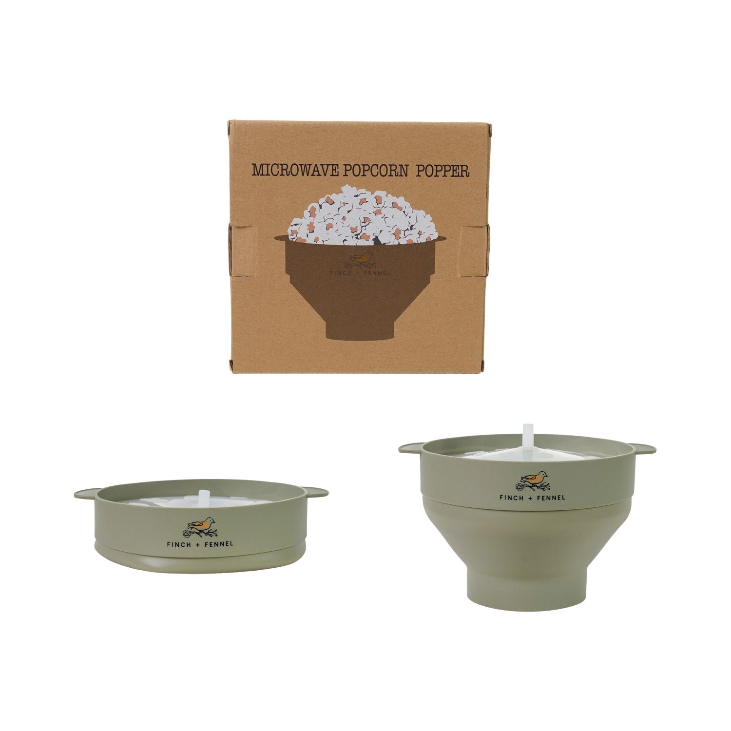 Silicone Popcorn Bowl w/Lid