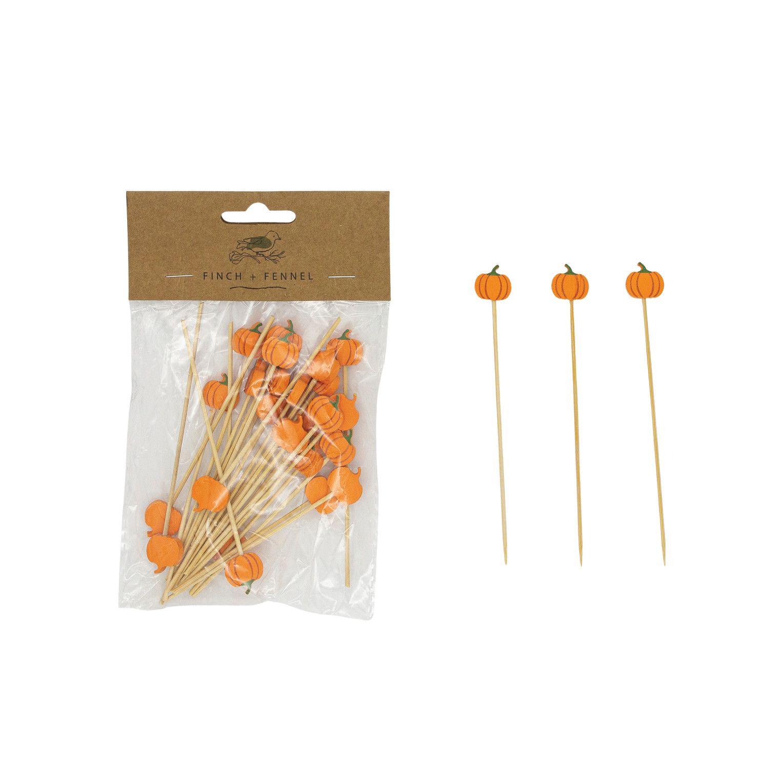 Pumpkin Shaped Picks
