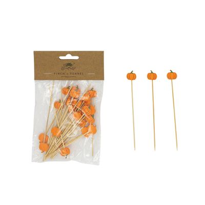 Pumpkin Shaped Picks