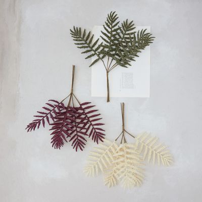 Faux Leaf Pick w/Beads