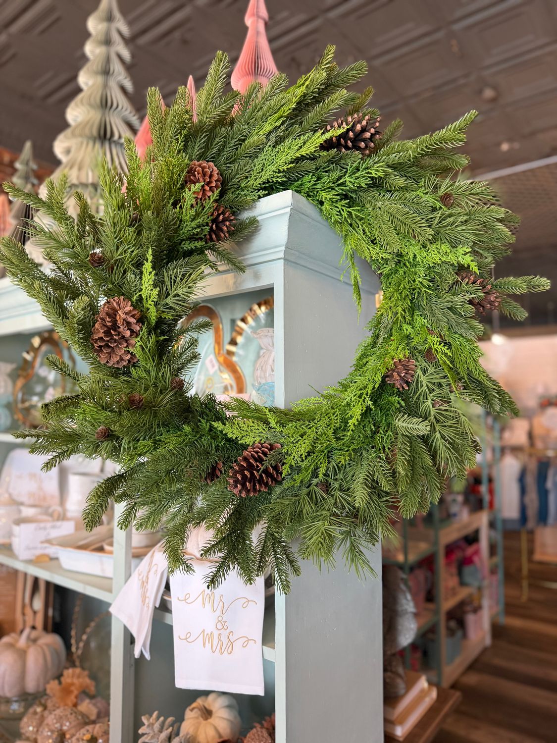 30" Real Touch Cedar Wreath