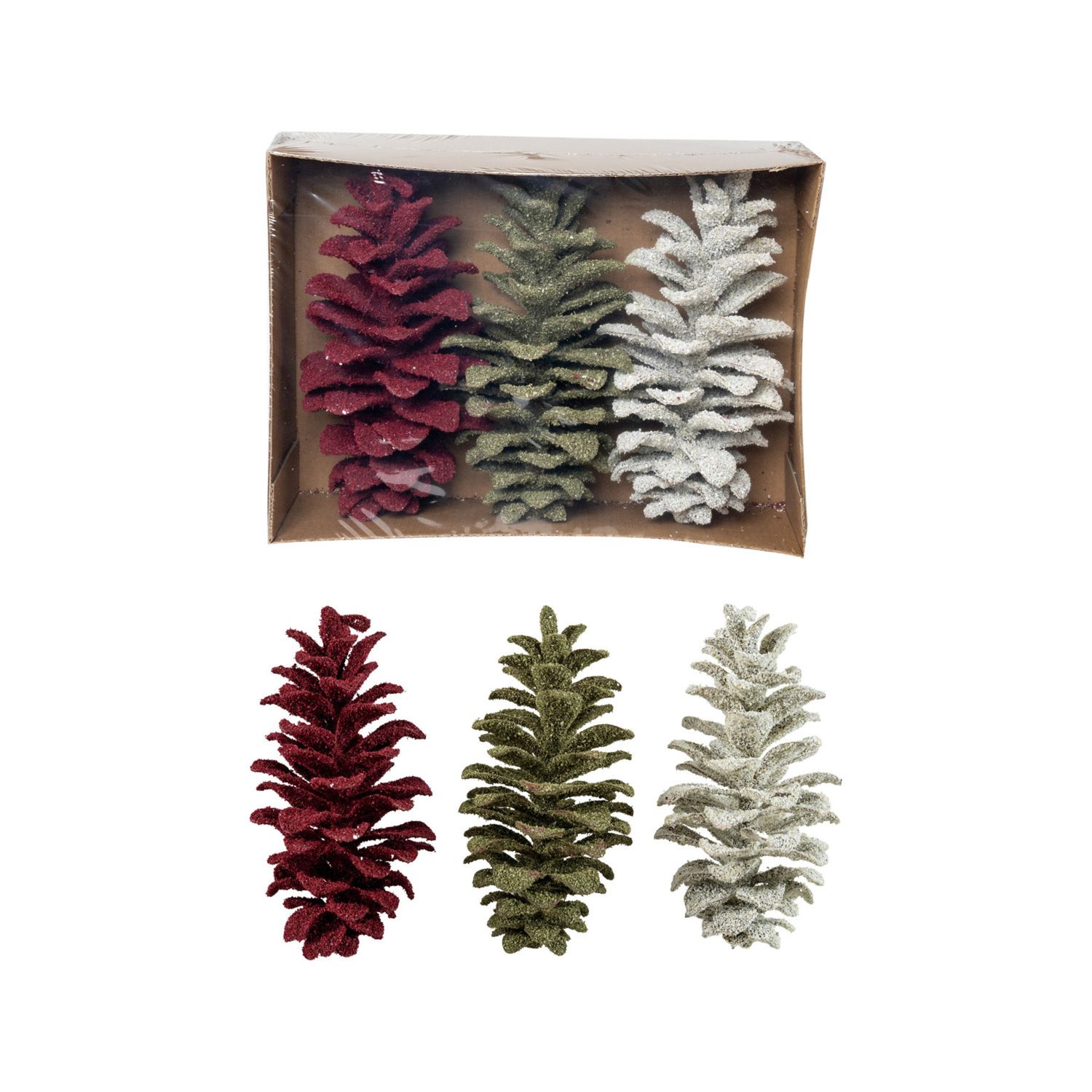 Red, Green, White/Set of 3