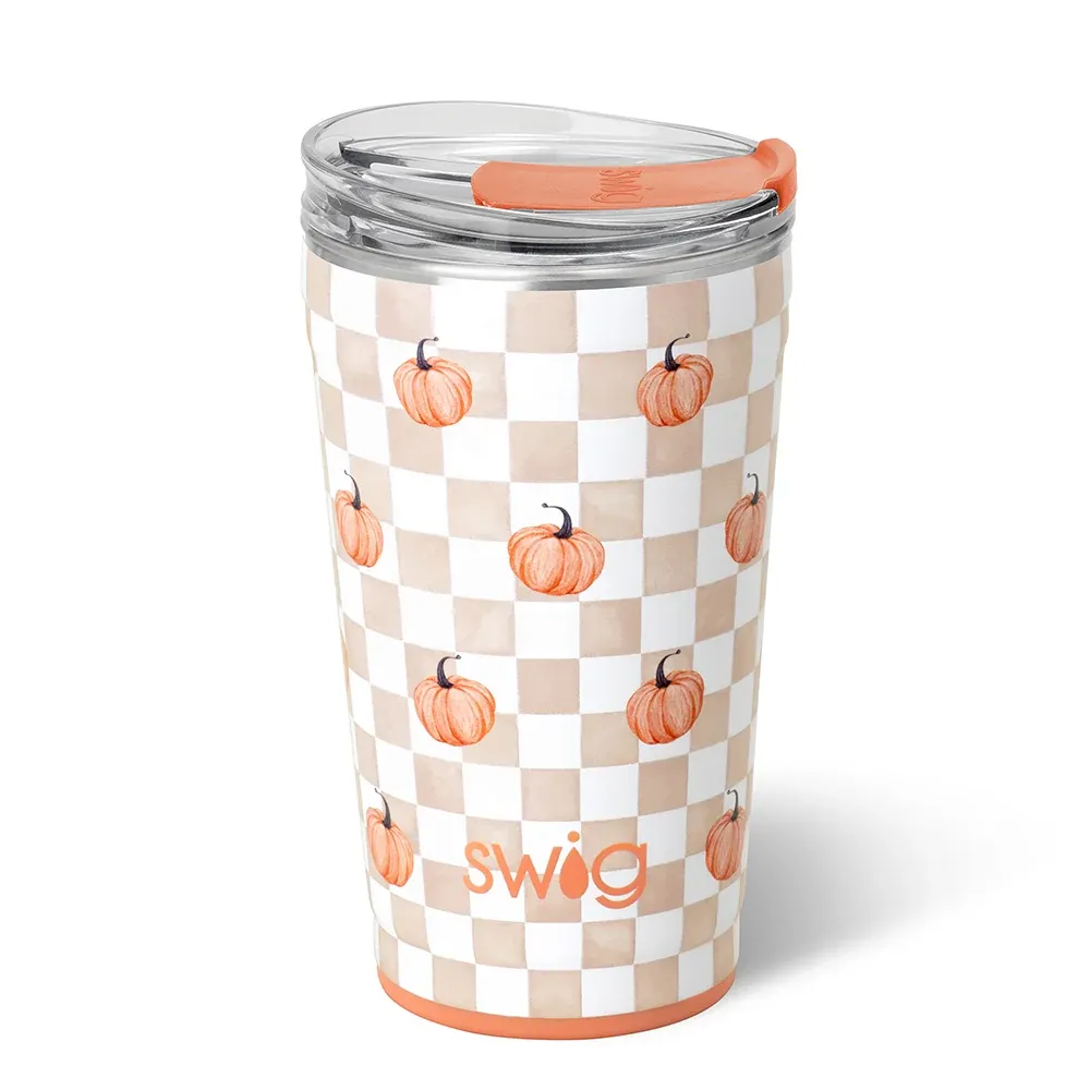 Pumpkin Check Party Cup/24oz
