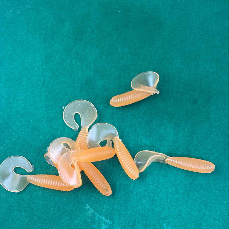 2” Grubs- Orange Glow