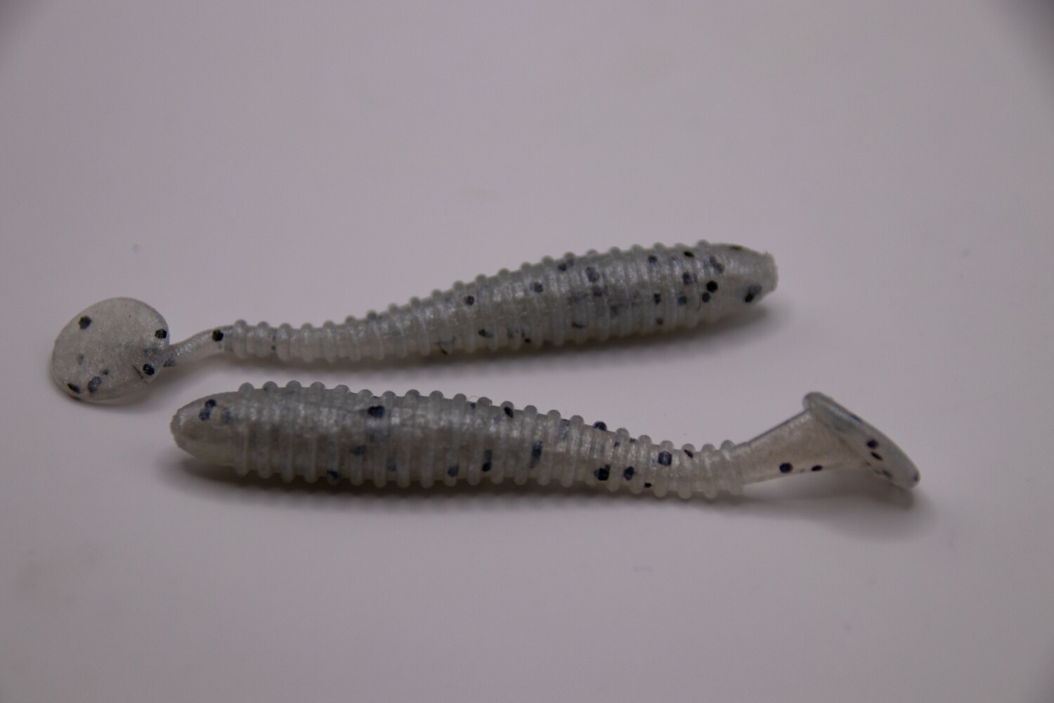 4”  Swim Bait , Silver Pearl Black Flake