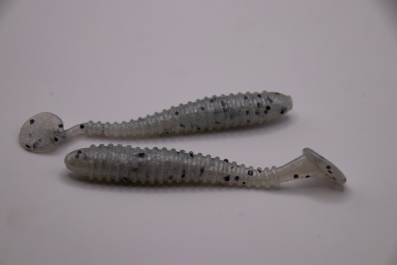 4”  Swim Bait , Silver Pearl Black Flake