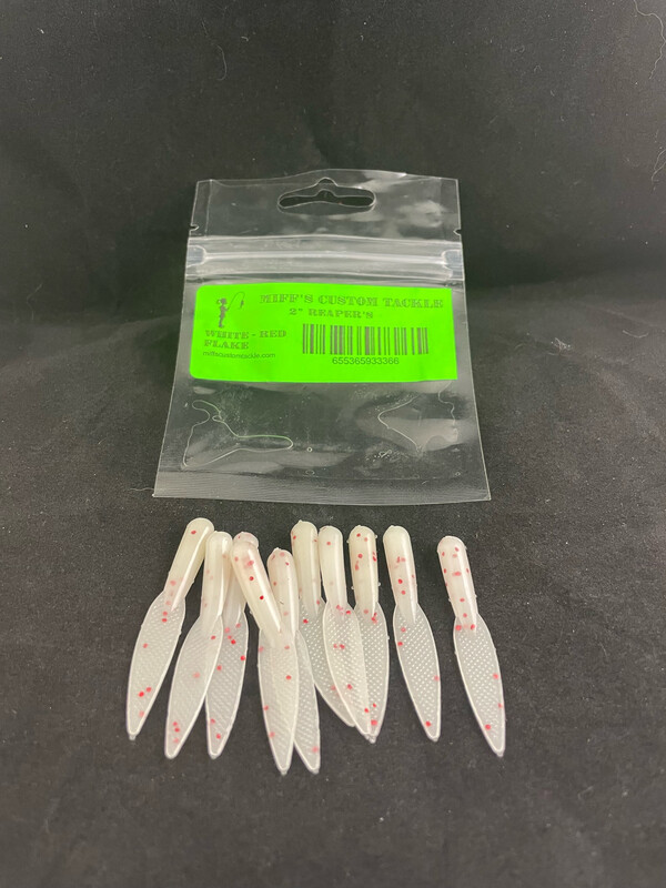 2” Reaper- White / Red Flake