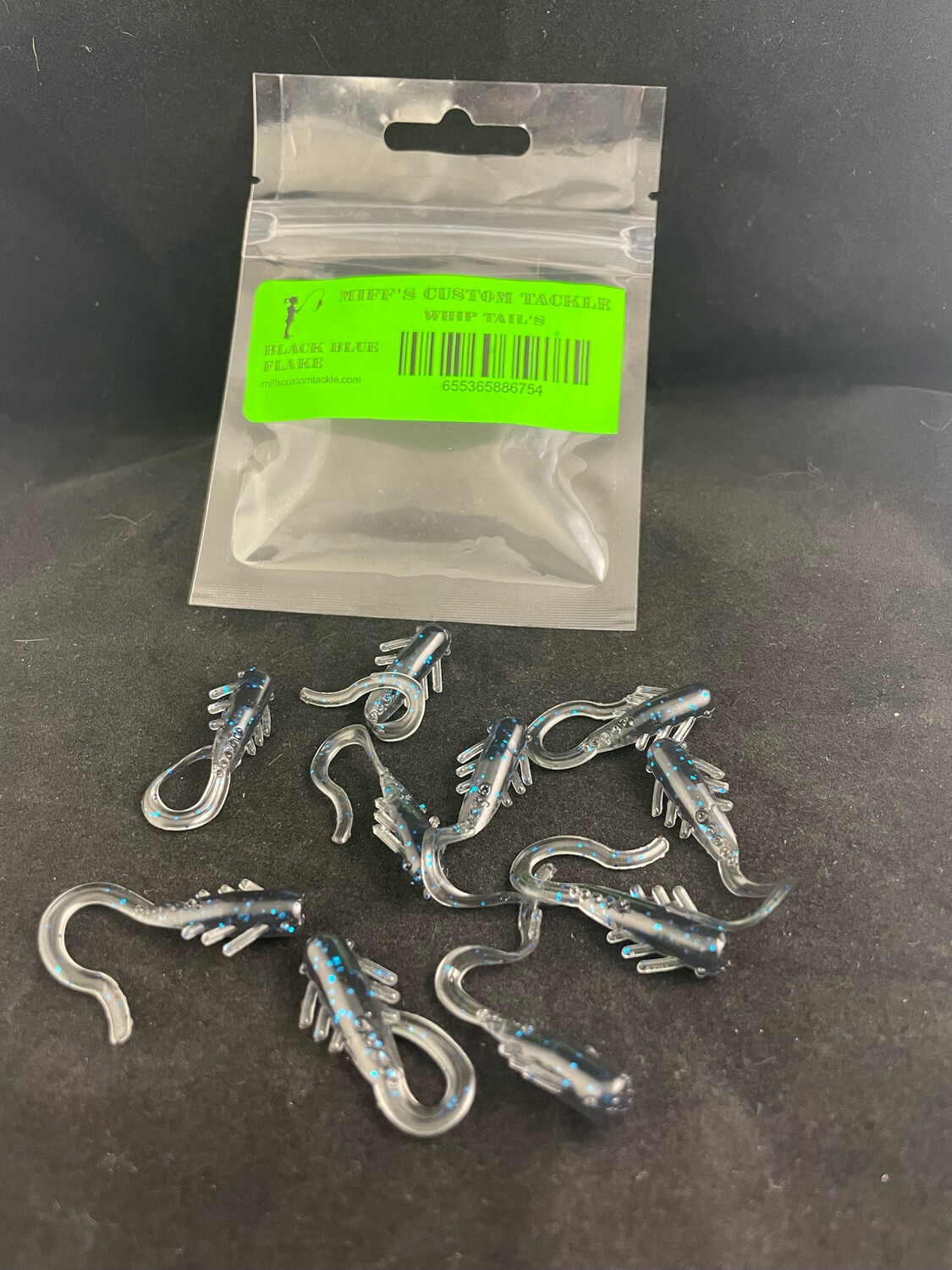 Whip Tail’s - Black / Blue Flake
