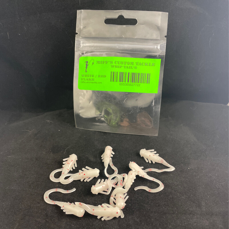 Whip Tail’s - White / Red Flake