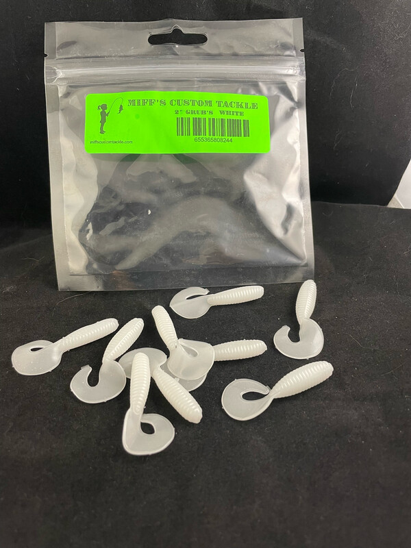 2” Grubs - White