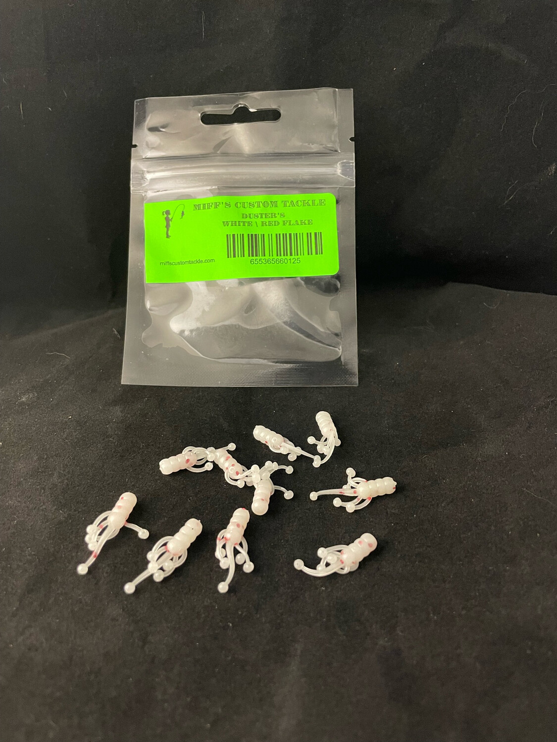 Dusters - White / Red Flake
