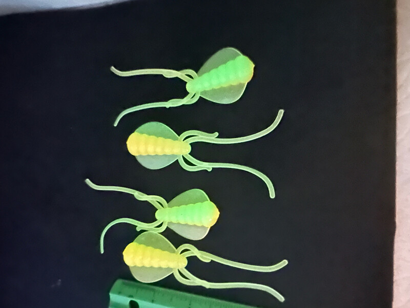 4” Puddle Jumpers- Orange/ Green Glow