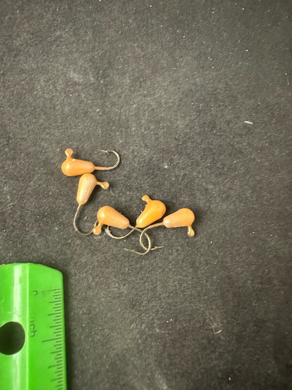 1/16 Oz Teardrop Jigs - Orange Glow