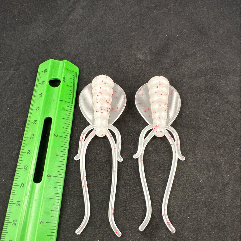 4” Puddle Jumpers- White, Red Flake