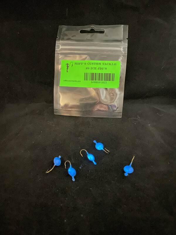 Ice Jig’s - Green Glow. Size 8