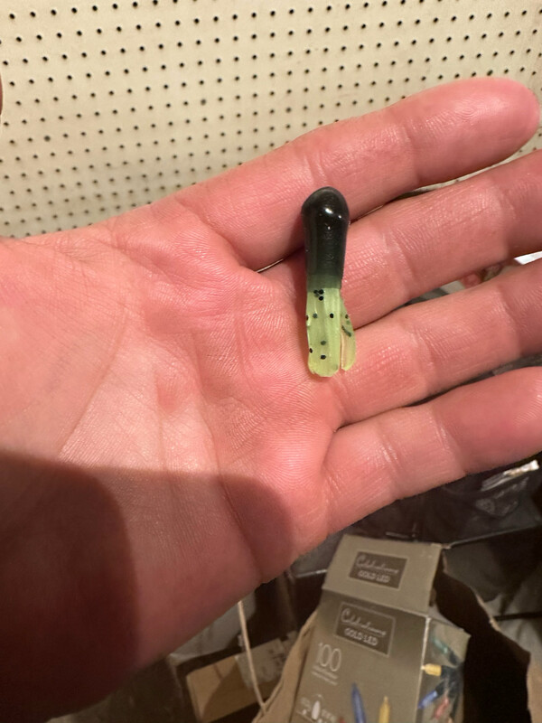 1.5” Crappie Tube - Black/ Chartreuse Glow