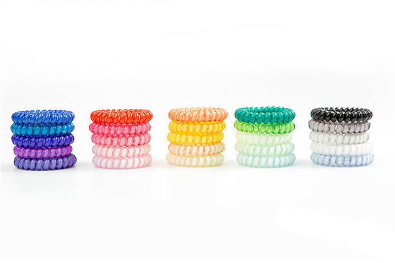 Telephone Cord Hair Bands (Random color group of 20)