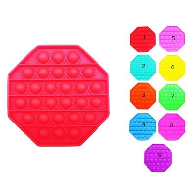 Octagon Bubble Poppers- Orange