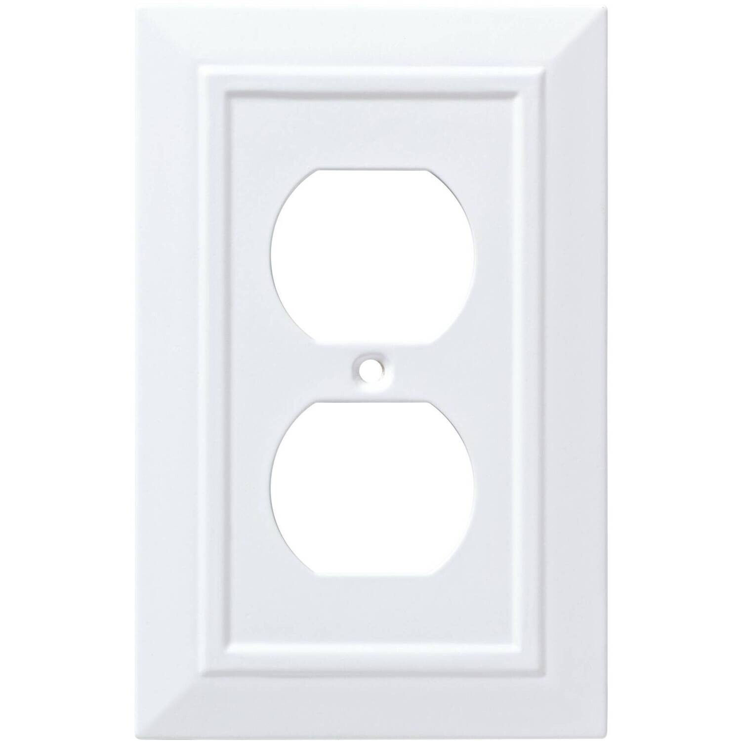 Franklin Brass Classic Architecture Single Duplex Wall Plate White
