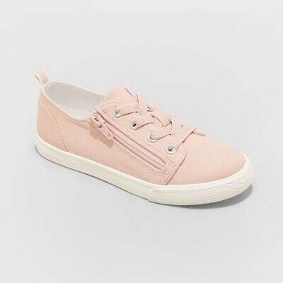Kids&#39; Lucian Double Zipper Apparel Sneakers - Cat &amp; Jack™ Color: Blush. Size: 4 big kid