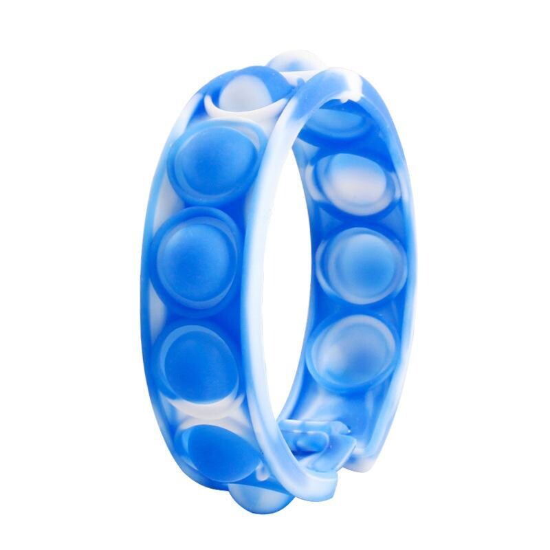 Bubble Popper Bracelet- Blue and White
