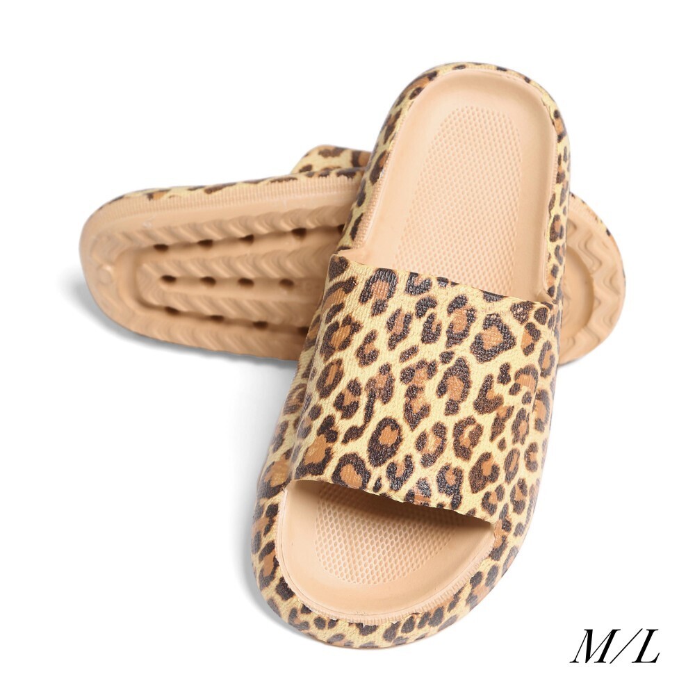 EVA Pillow Sandals-Leopard-Size M/L