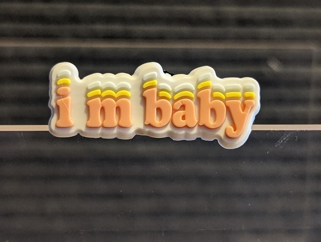 Croc/EVA Tote Charm-I&#39;m Baby