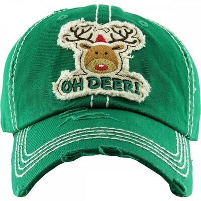 Oh Deer! Vintage Distressed Baseball Cap