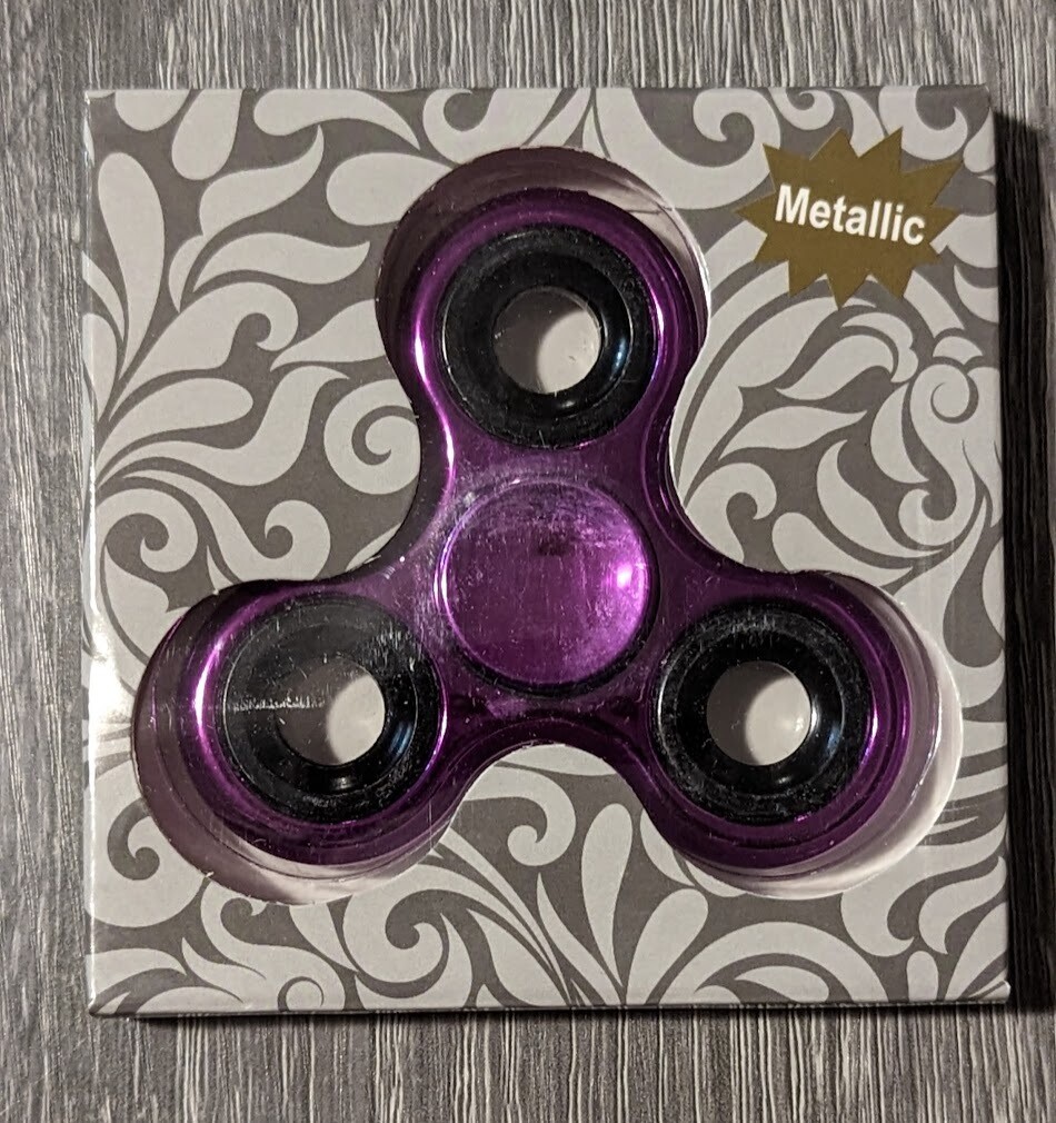 3 Prong Metal Fidget Spinner- Purple