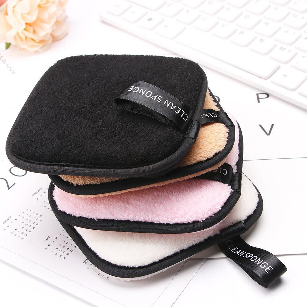 Square Reusable Makeup Remover Pad- Black