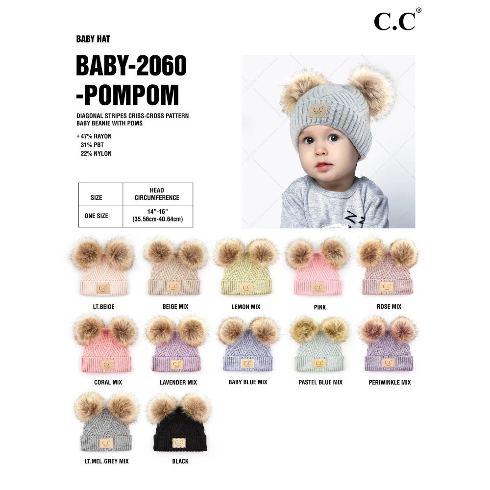 Pre-Buy- Hat- BABY-2060-POMPOM