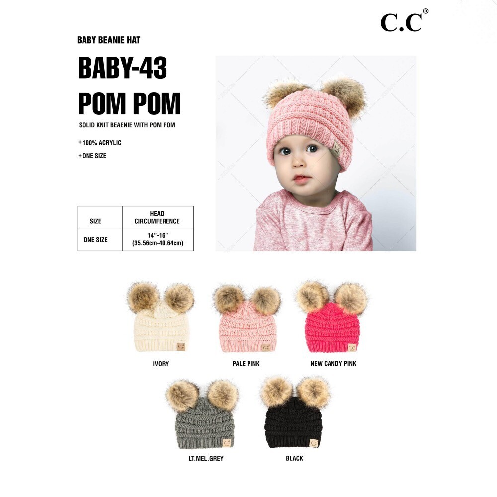 Pre-Buy- Baby Hat- BABY-43 POMPOM
