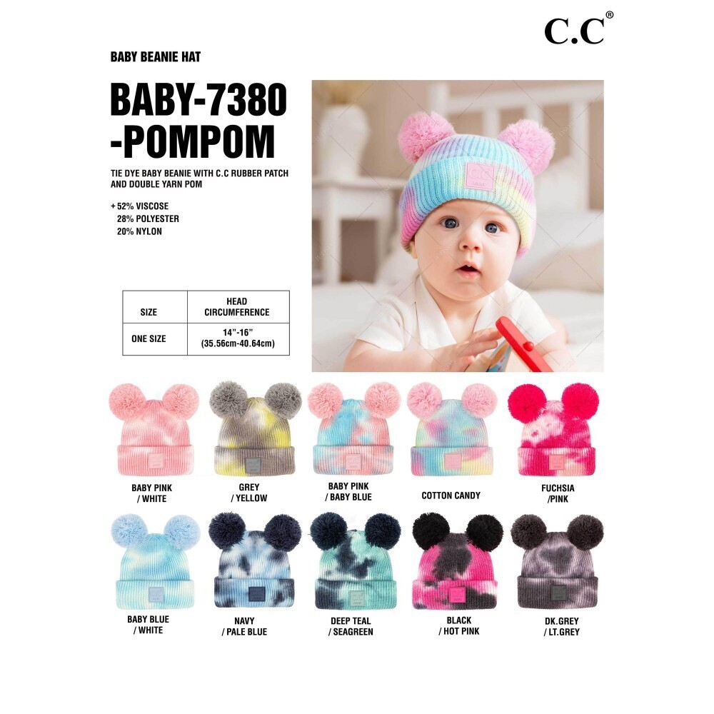 Pre-Buy- Baby Hat- BABY-7380-POMPOM