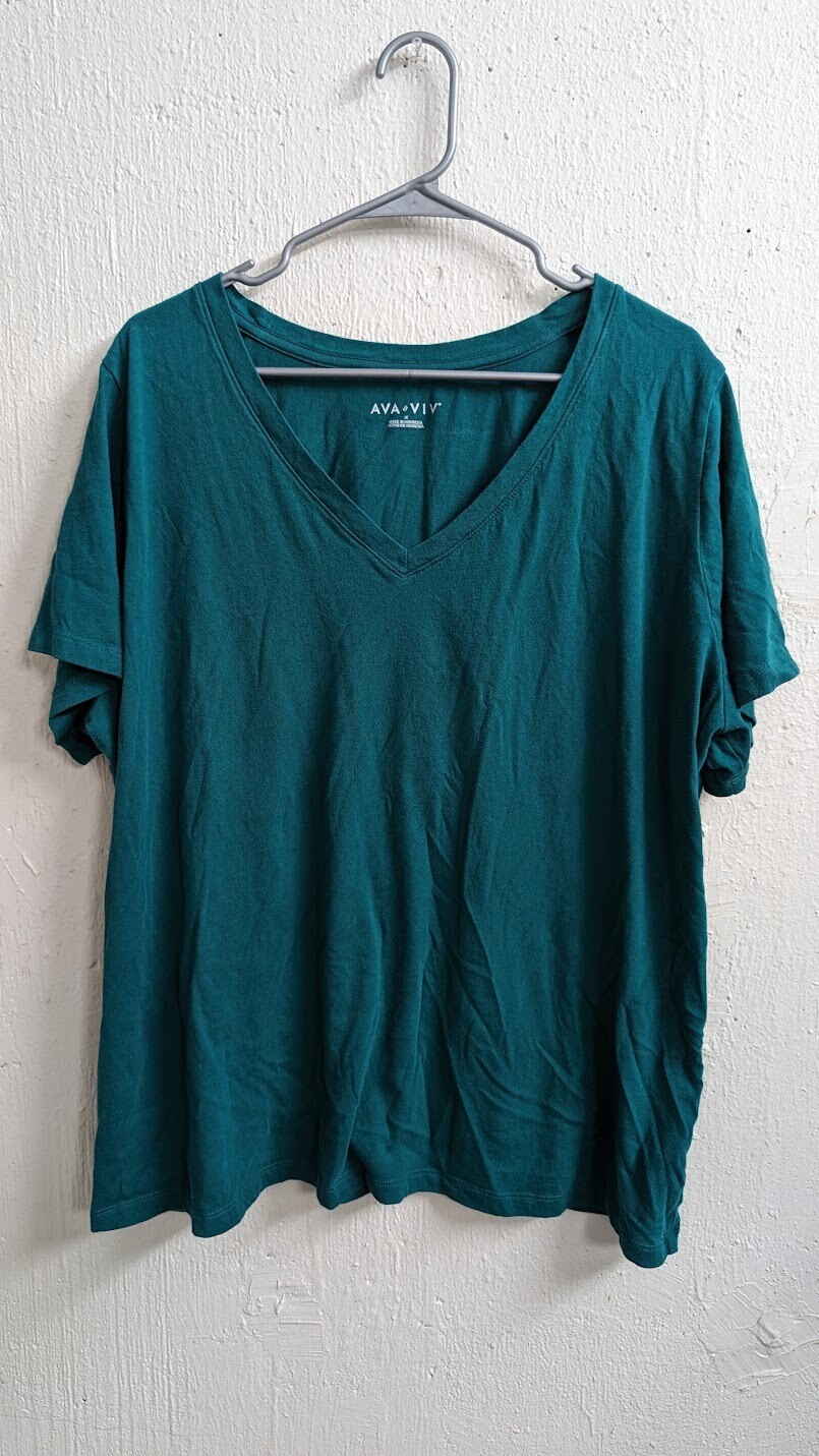 Women&#39;s Shirt- Ava &amp; Viv- Size 1X- Turquoise