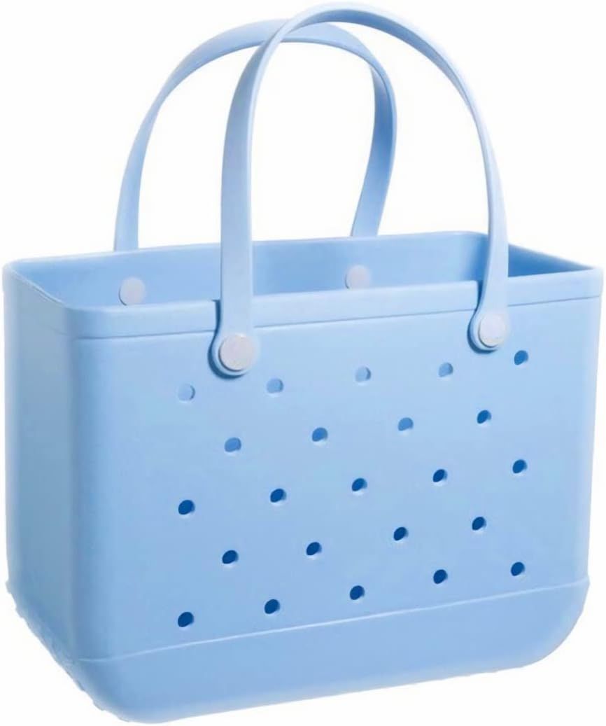 Large EVA Tote Bag: Light Blue