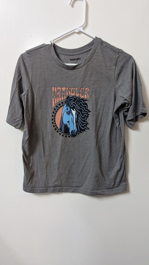 Wrangler Girl&#39;s Horse Themed Shirt- Girls Size XXL