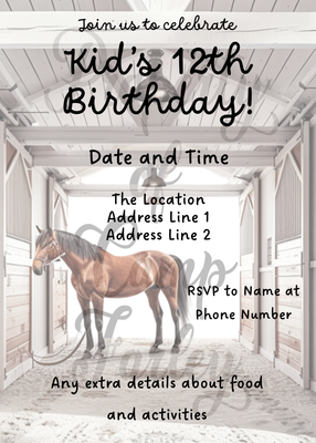 Customized Digital Birthday Invitation (Ready within 48 hours of order)