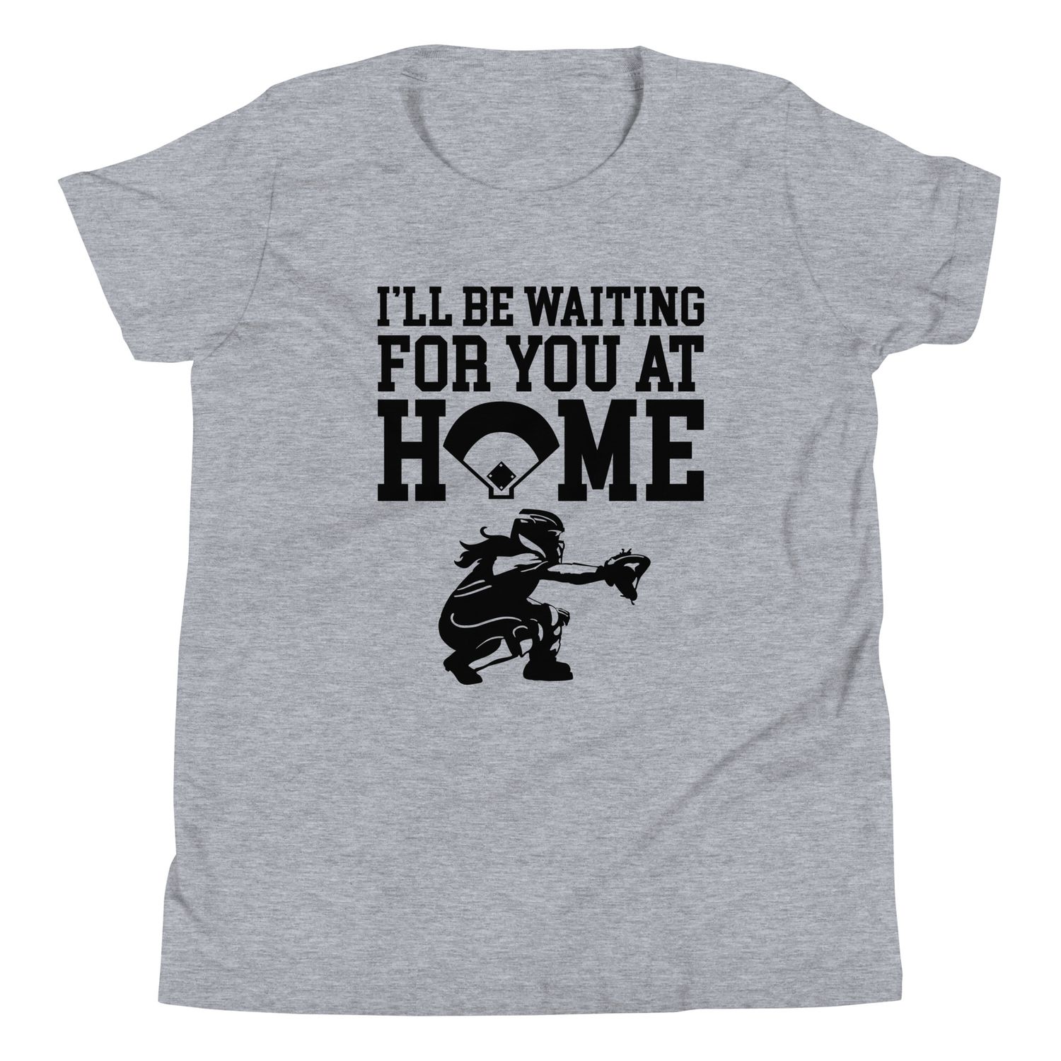 Youth I&#39;ll be Waiting for You at Home Softball Shirt