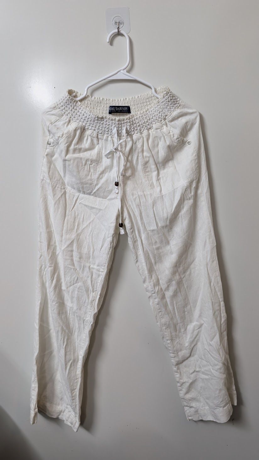 Beau Dawson Pants- Size Medium- White