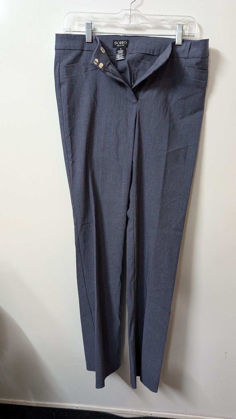 Soho Dress Pants- Size 10. Navy Blue