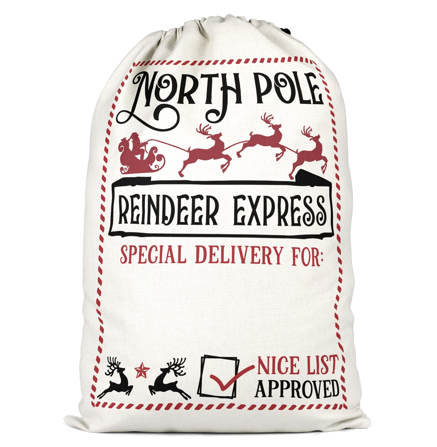 2024 Santa Sack- North Pole Reindeer Express