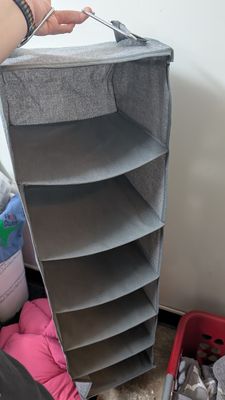 Hanging Fabric Shelves- Gray