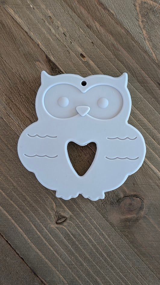 Silicone Teether/Pendant- Gray Owl