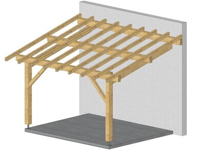 Appentis adossé et pergolas