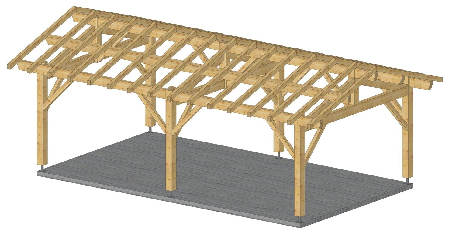 Abri deux pans 4x7m