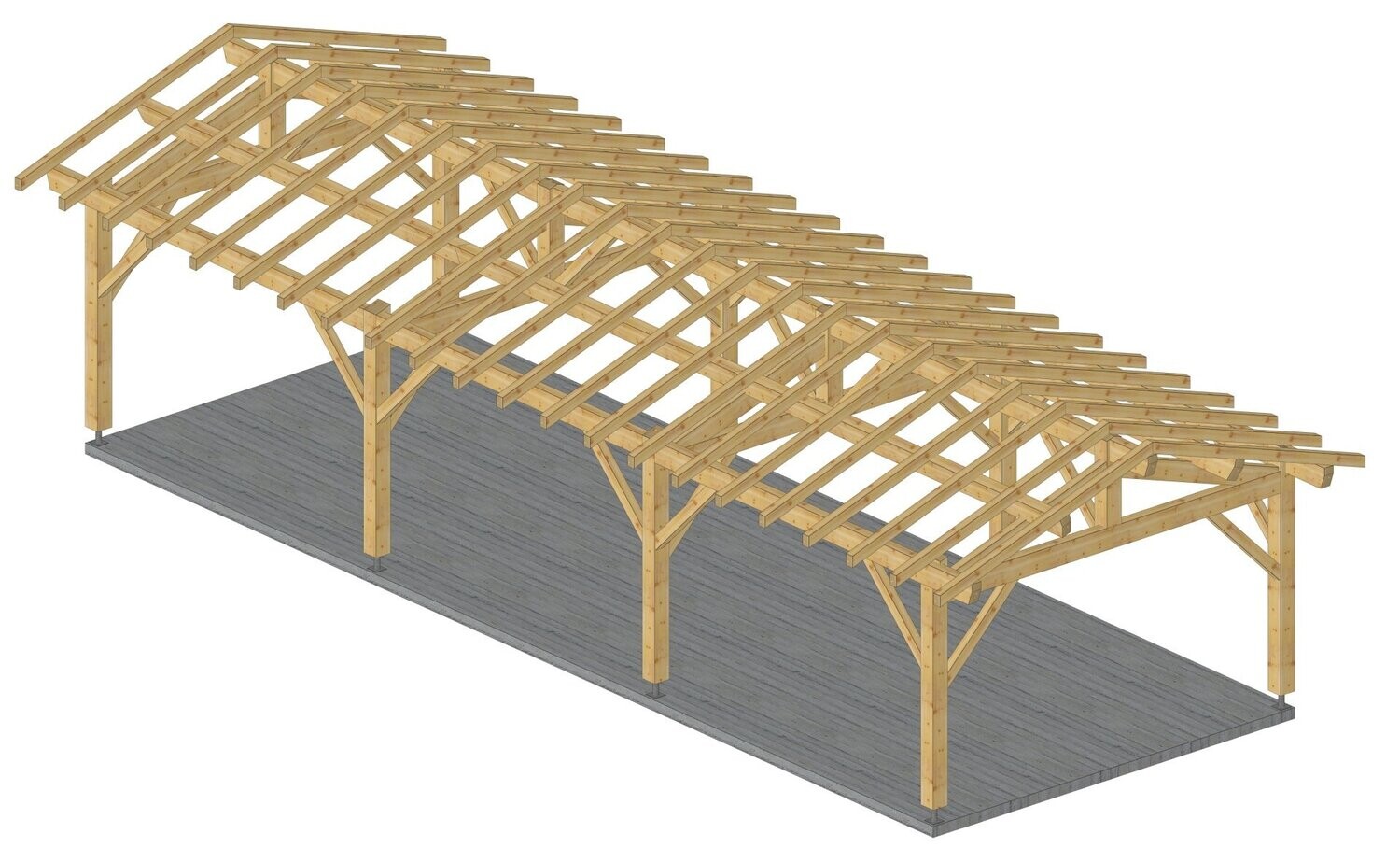Abri deux pans 4x11m