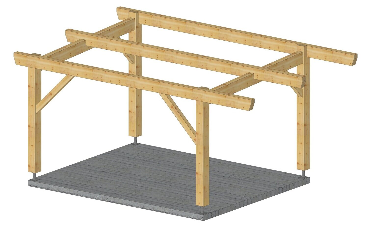 Abri monopente 3x4.5m