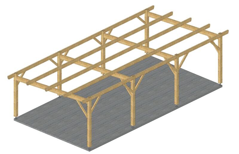 Abri monopente 5.5x10.5m