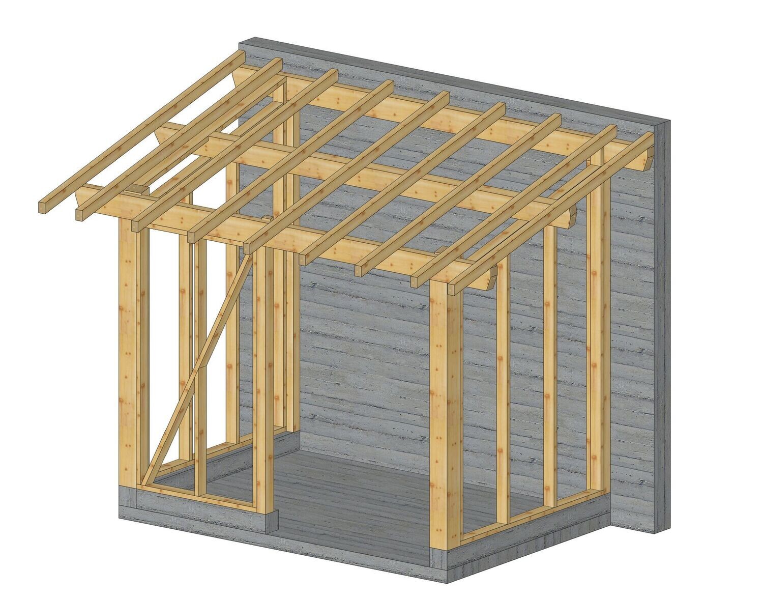 Abri monopente 2X3m