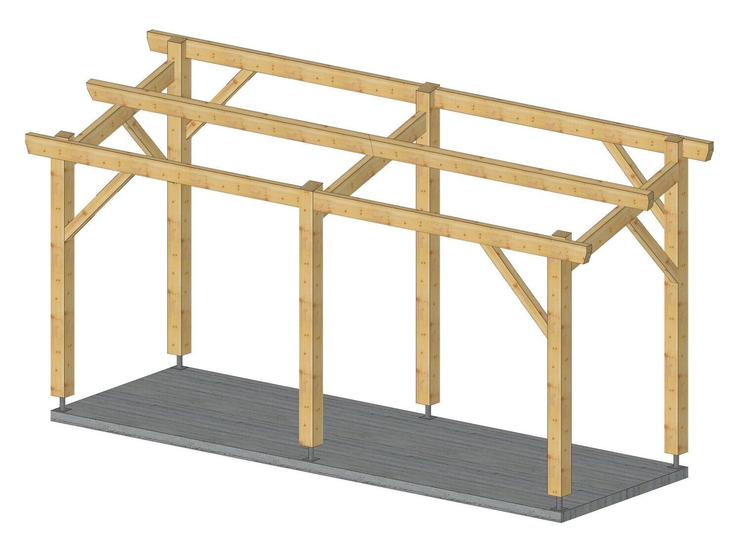Abri monopente 2X6m